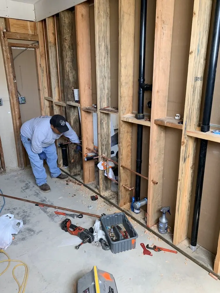 Commercial rough-in plumbing for Gas Line Repair in Hadley